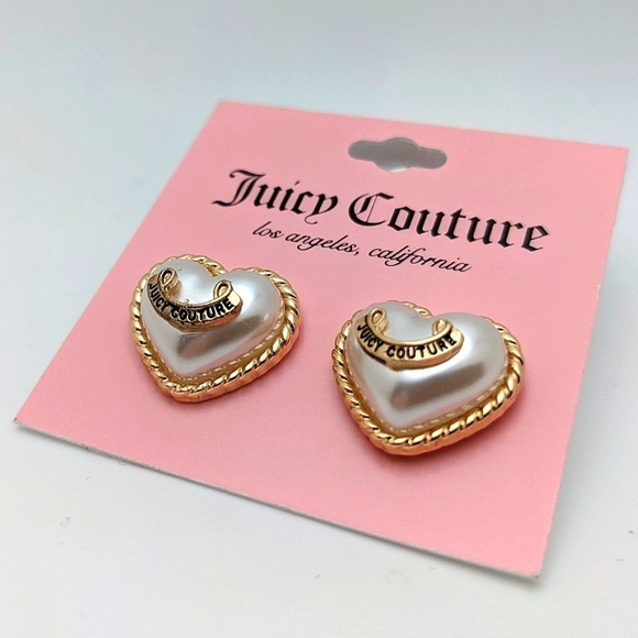 Juicy Couture Jewelry - NWT Juicy Couture Heart Stud Earrings